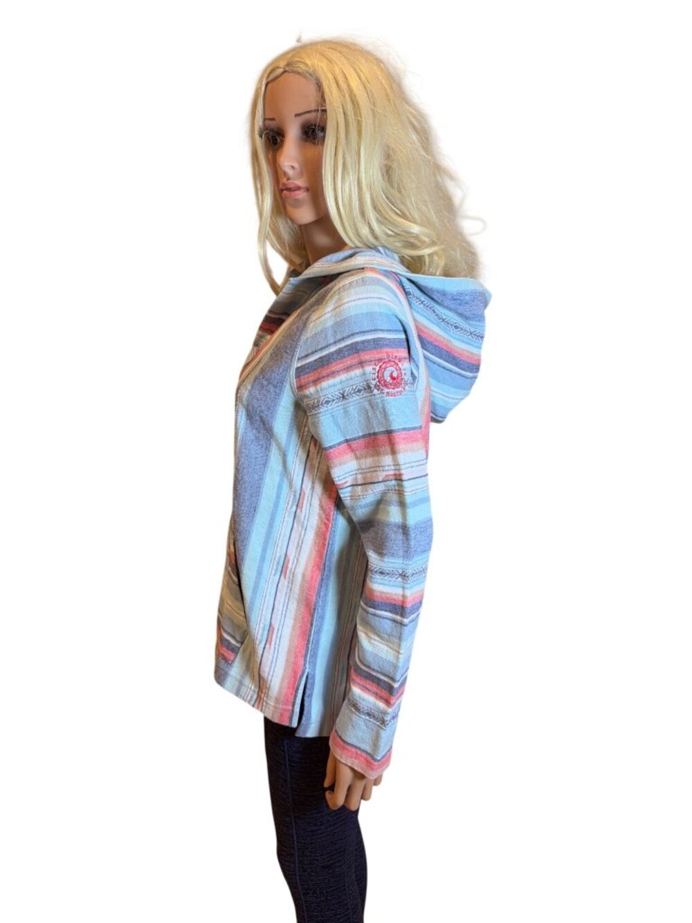 NWT Faherty Baja Hoodie Small Organic Cisco Brewers Nantucket Logo Striped $158 - Picture 7 of 17